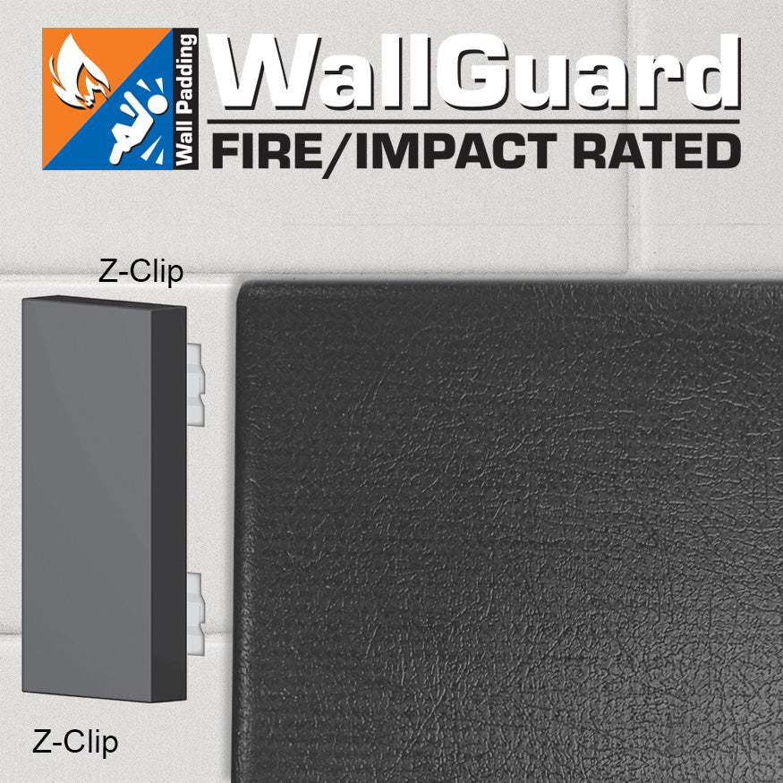 Fire Rated/High Impact Flat Wall Padding - WallGuard Fire/Impact Rated (2 ft. x 6 ft.) (Z-Clip Top & Bottom)