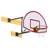 Thumbnail for Basketball Backstop - Wall-Mounted - Shooting Station - 3-Point Fan Backboard (2 ft. - 3-1/2 ft. Wall Offset)