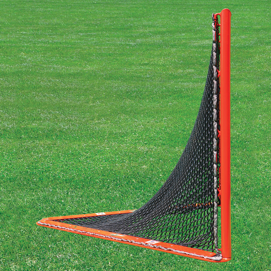 Field Lacrosse Replacement Net - NETX1 - (7mm) Seamless One-Piece Lacrosse Net (6 ft.H x 6W x 7 ft.D) (Black)