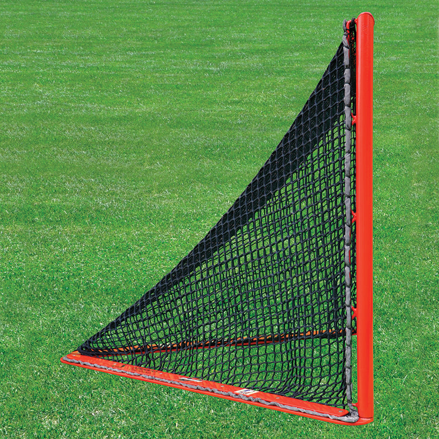 Field Lacrosse Replacement Net - NETX1 - (7mm) Seamless One-Piece Lacrosse Net (6 ft.H x 6W x 7 ft.D) (Black)