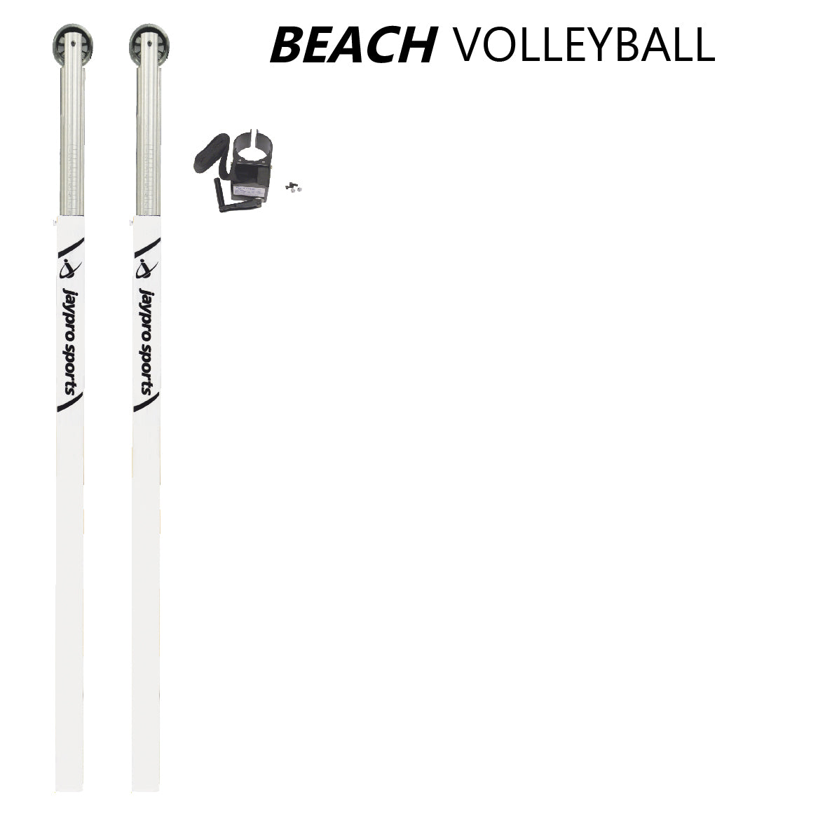 Beach Volleyball Upright (3-1/2 in. Ground Sleeve) - NFHS, NCAA, USVBA Compliant