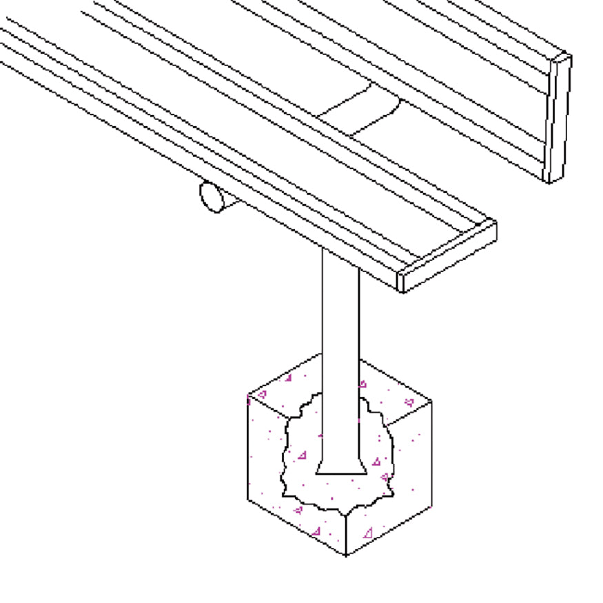 Player Bench with Seat Back - 21 ft. - In-Ground (Powder Coated)