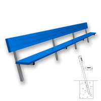 Thumbnail for Player Bench with Seat Back - 21 ft. - In-Ground (Powder Coated)