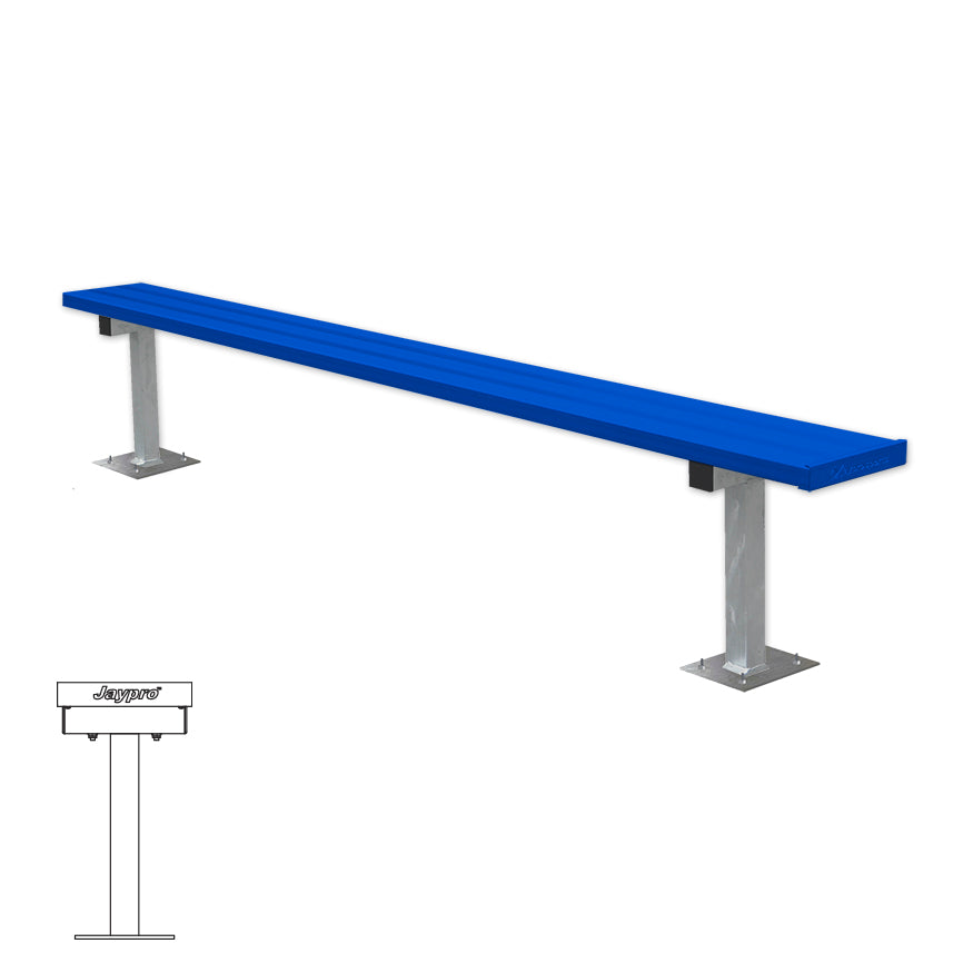 Player Bench - 7-1/2 ft. - Surface Mount (Powder Coated)