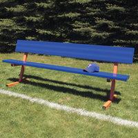 Thumbnail for Player Bench with Seat Back - 7-1/2 ft. - Portable (Powder Coated)