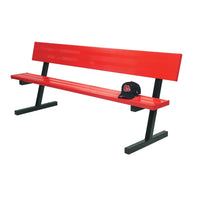 Thumbnail for Player Bench with Seat Back - 7-1/2 ft. - Portable (Powder Coated)