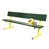 Thumbnail for Player Bench with Seat Back - 7-1/2 ft. - Portable (Powder Coated)