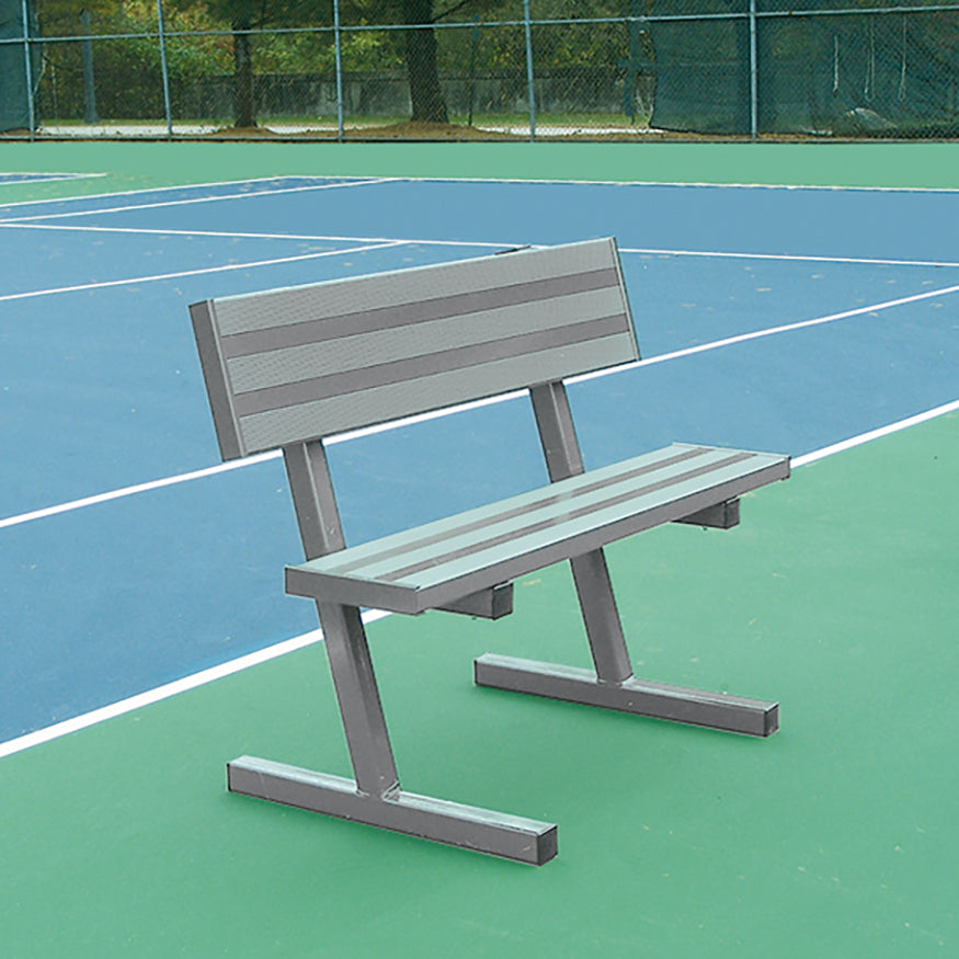 Courtside Bench with Seat Back - 5 ft. - Portable