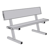 Thumbnail for Courtside Bench with Seat Back - 5 ft. - Portable