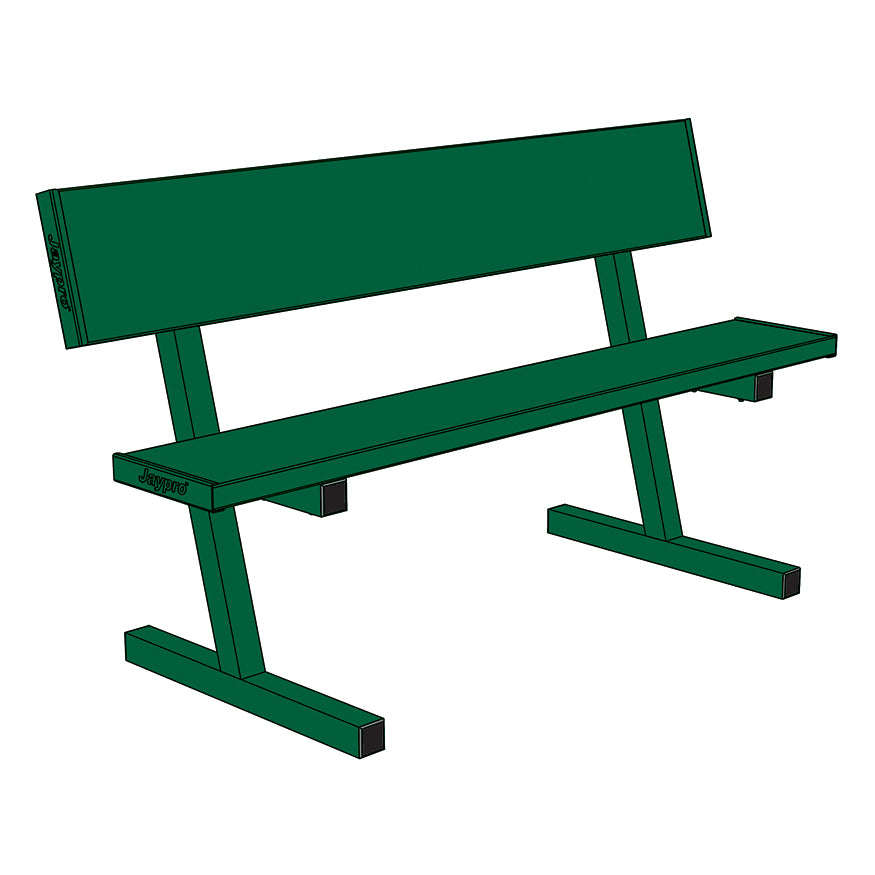 Courtside Bench with Seat Back - 5 ft. - Portable (Powder Coated)