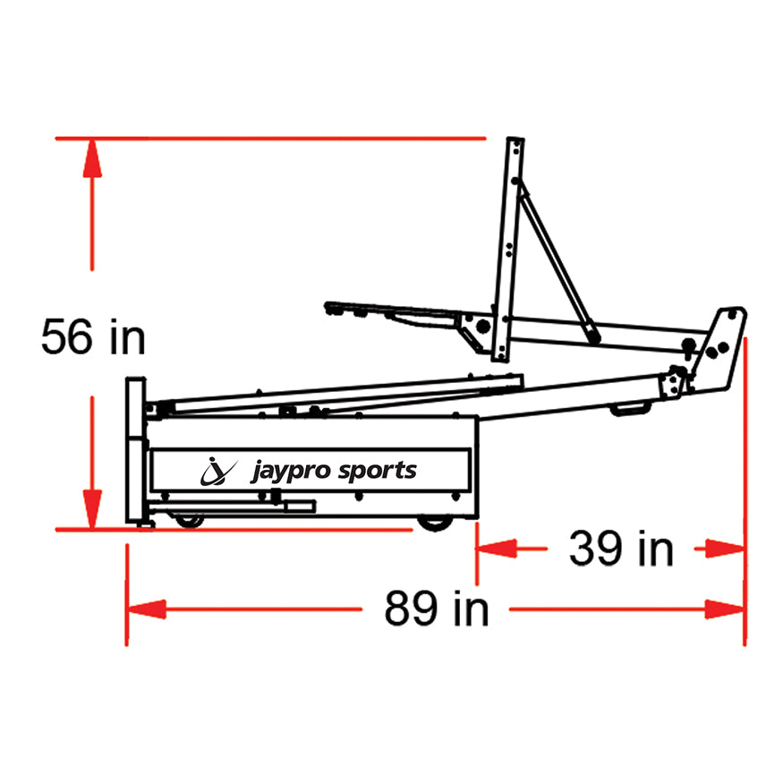 Basketball System - Portable (Indoor) (48 in. Board Extension) - 48 in. Acrylic Backboard, Breakaway Goal