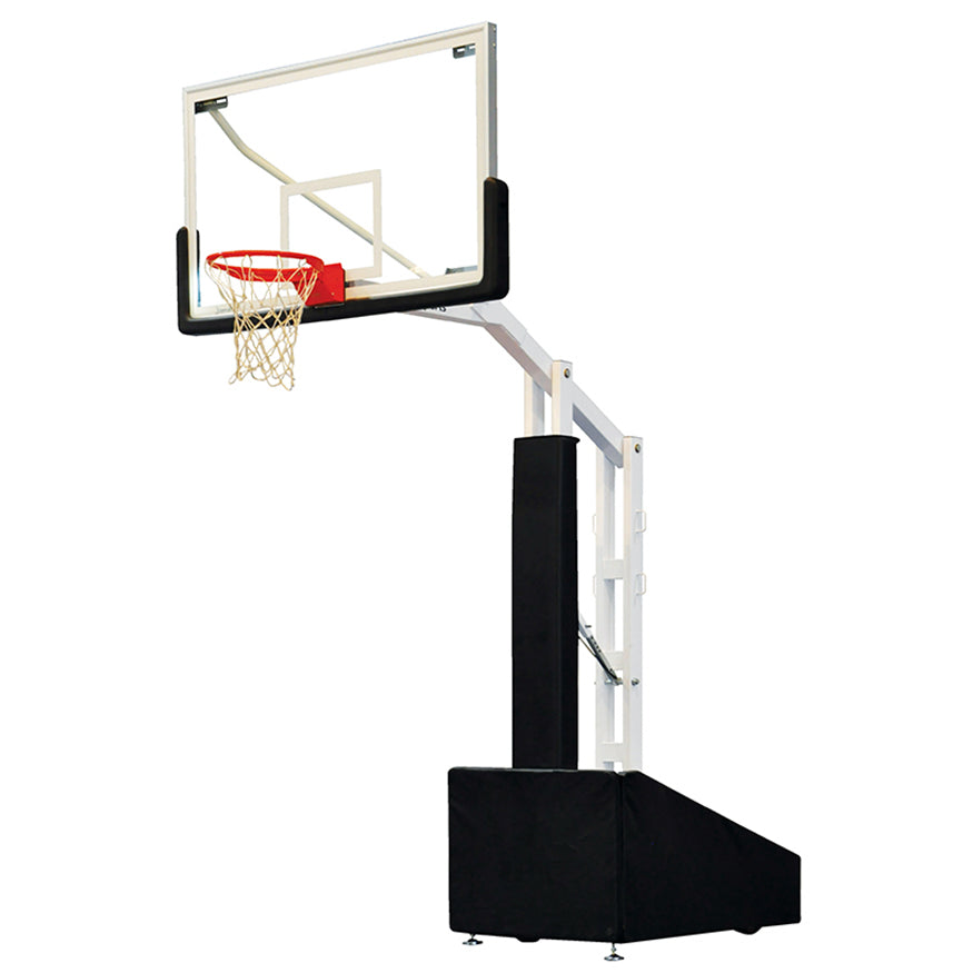 Basketball System - Portable (Indoor) - Elite 5472 (4 ft.6 in. Board Extension) - 72 in. Glass Backboard, Breakaway Goal