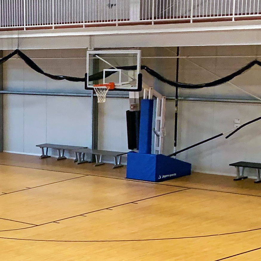 Basketball System - Portable (Indoor) - Elite 5472 (4 ft.6 in. Board Extension) - 72 in. Glass Backboard, Breakaway Goal