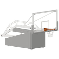 Thumbnail for Basketball System - Portable (Indoor) - Elite 9600 (8 ft. Board Extension) - 72 in. Glass Backboard, Breakaway Goal