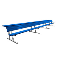 Thumbnail for Player Bench with Seat Back and Shelf - 21 ft. - Portable (Powder Coated)