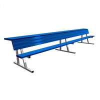 Thumbnail for Player Bench with Seat Back and Shelf - 15 ft. - Portable (Powder Coated)