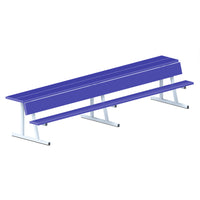 Thumbnail for Player Bench with Seat Back and Shelf - 15 ft. - Portable (Powder Coated)