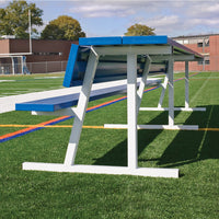 Thumbnail for Player Bench with Seat Back and Shelf - 15 ft. - Portable (Powder Coated)