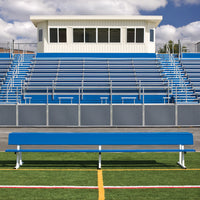 Thumbnail for Player Bench with Seat Back and Shelf - 15 ft. - Portable (Powder Coated)