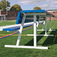 Thumbnail for Player Bench with Seat Back and Shelf - 7-1/2 ft. - Portable (Powder Coated)