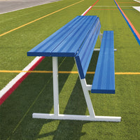 Thumbnail for Player Bench with Seat Back and Shelf - 7-1/2 ft. - Portable (Powder Coated)