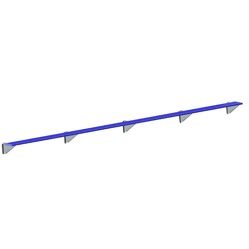 Player Bench - Wall-Mounted - 27 ft. (Powder Coated)