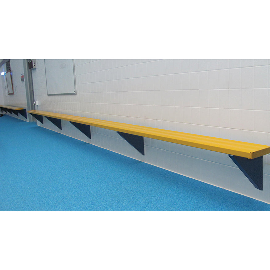 Player Bench - Wall-Mounted - 27 ft. (Powder Coated)