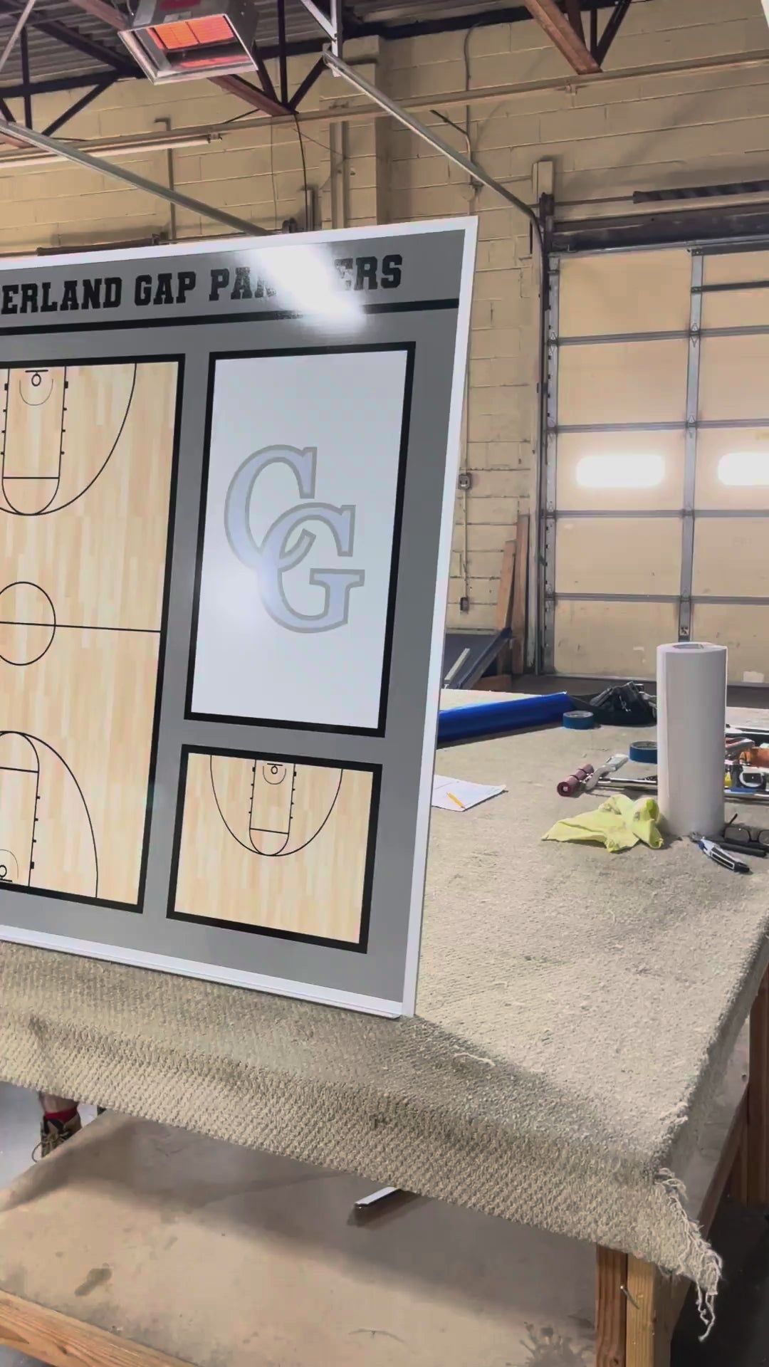 large custom dry erase whiteboard basketball lockerroom