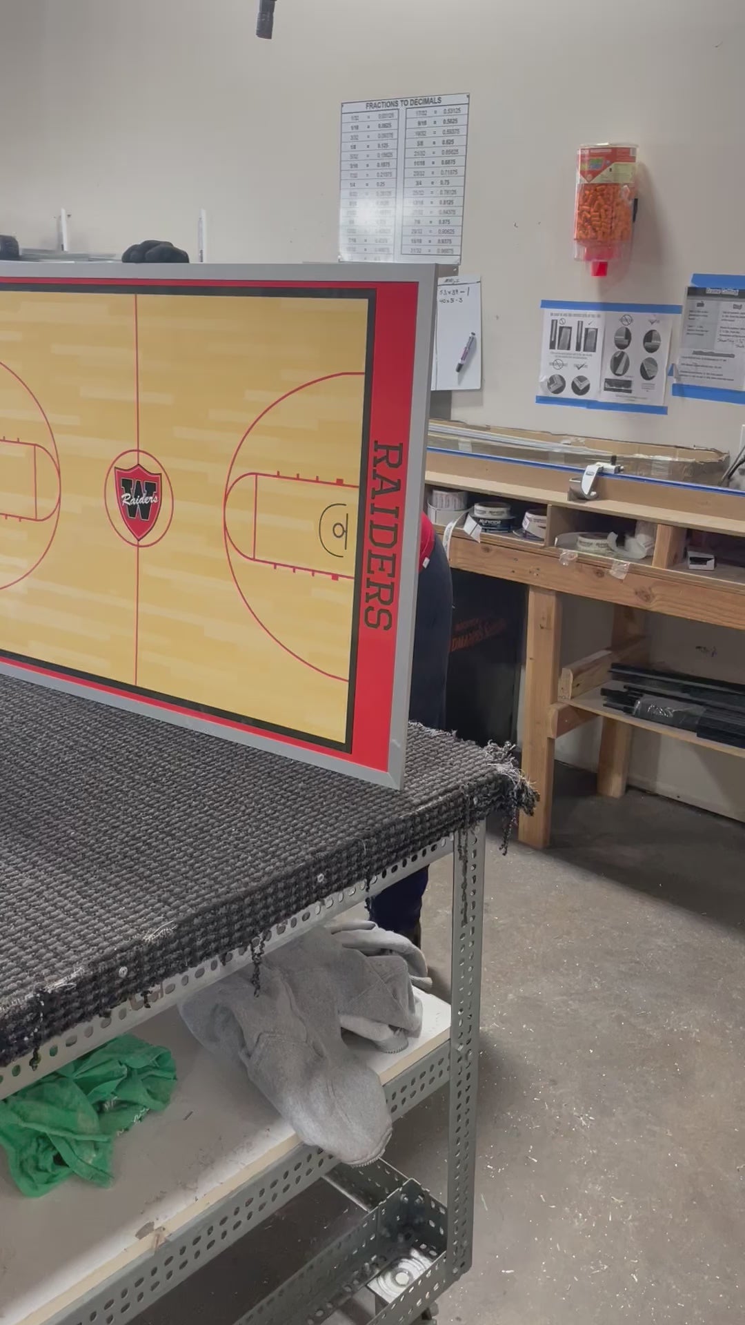 Custom Basketball Locker Room Whiteboard (Wall) (24x18" or 36x24")