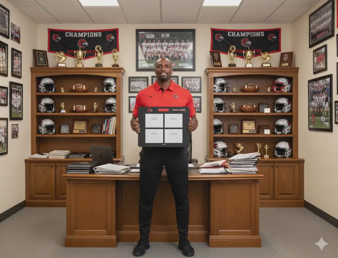 Custom Pro Football Whiteboard -w Handle | 2 Sided