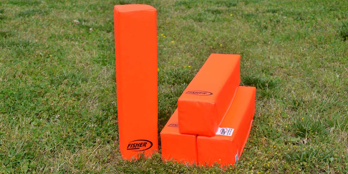 Deluxe Football End Zone Pylons – Set of 4 (Orange)