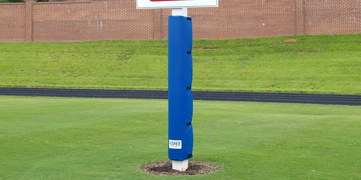 Economy wrap type goal post pad with velcro closure