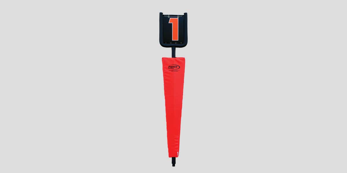 Football Flip Down Indicator – 7 ft (Orange) – view 2