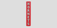 Thumbnail for Red goal post pad with two color sewn HORNETS lettering