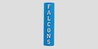 Thumbnail for Blue goal post pad with two color sewn FALCONS lettering
