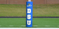 Thumbnail for Royal blue goal post pad with printed DSU logo and lettering