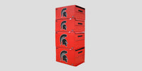 Thumbnail for Four red plyo boxes stacked, each with a black Spartan helmet logo.