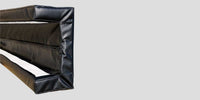 Thumbnail for Black removable 3-sided pad with white strips, shown from the side.