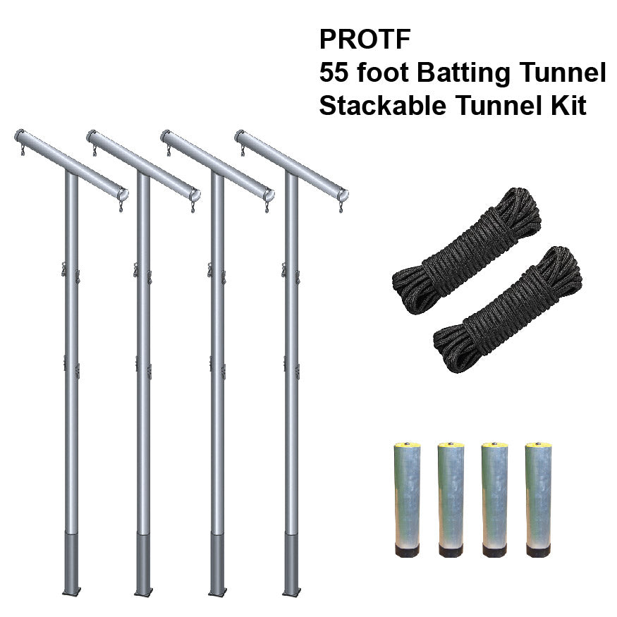 Batting Tunnel Frame - Professional Outdoor (55 ft.) - Multiple Tunnel Adaptor