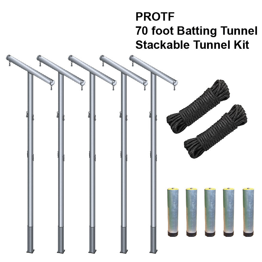 Batting Tunnel Frame - Professional Outdoor (70 ft.) - Multiple Tunnel Adaptor