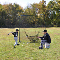 Thumbnail for Batting Practice Screen - 7 ft.H x 7 ft.W - Portable - Soft Toss (Black)