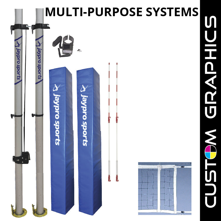 Multi-Sport Net System with Custom Graphics (3-1/2 in. Floor Sleeve)