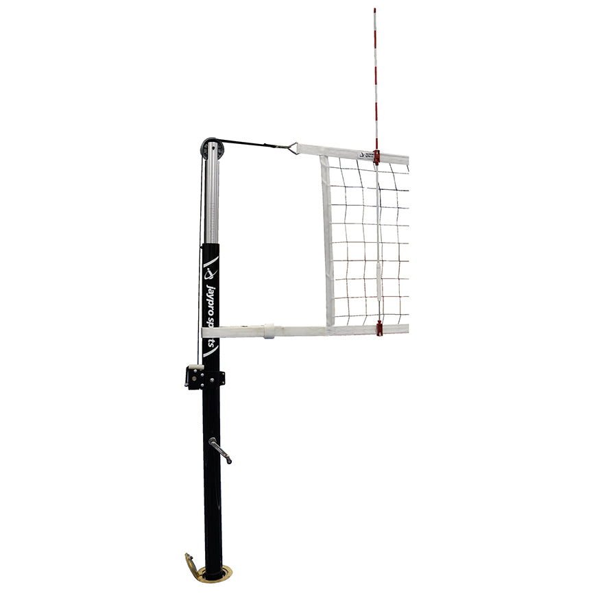 FeatherLite Volleyball System (3 in. Floor Sleeve) - NFHS, NCAA, USVBA Compliant