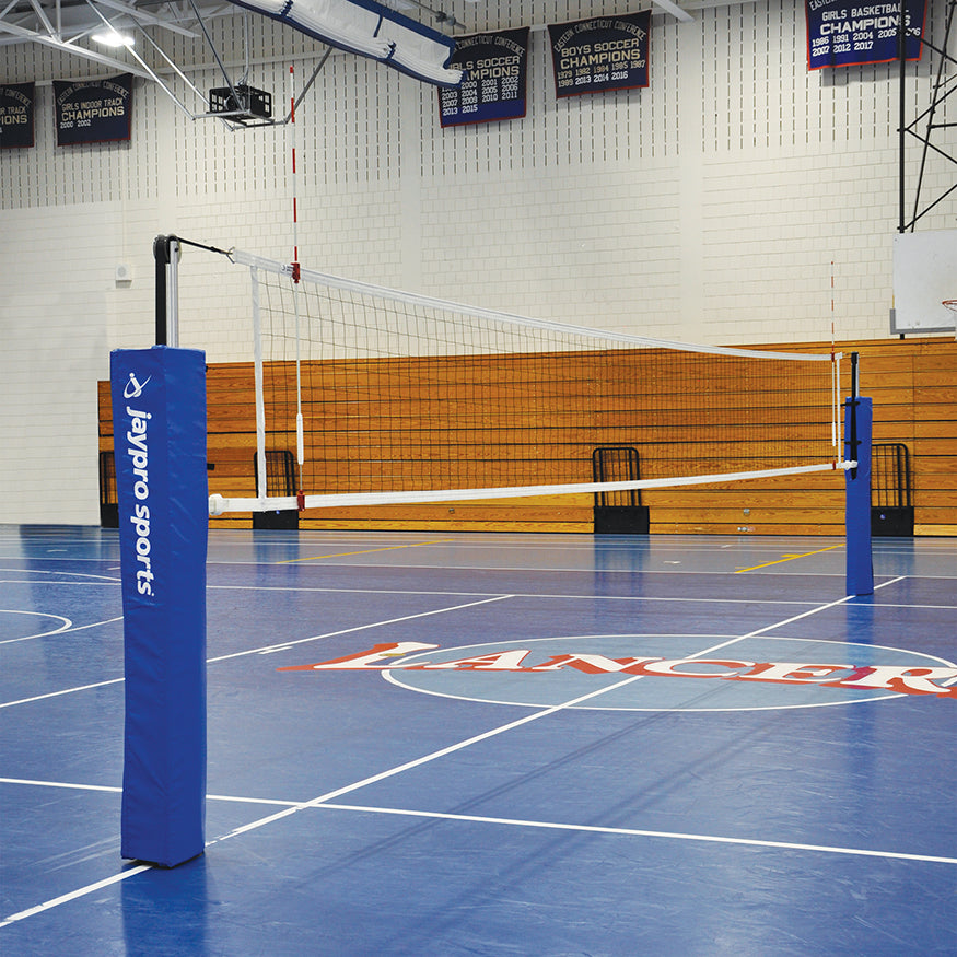 FeatherLite Volleyball System (3 in. Floor Sleeve) - NFHS, NCAA, USVBA Compliant