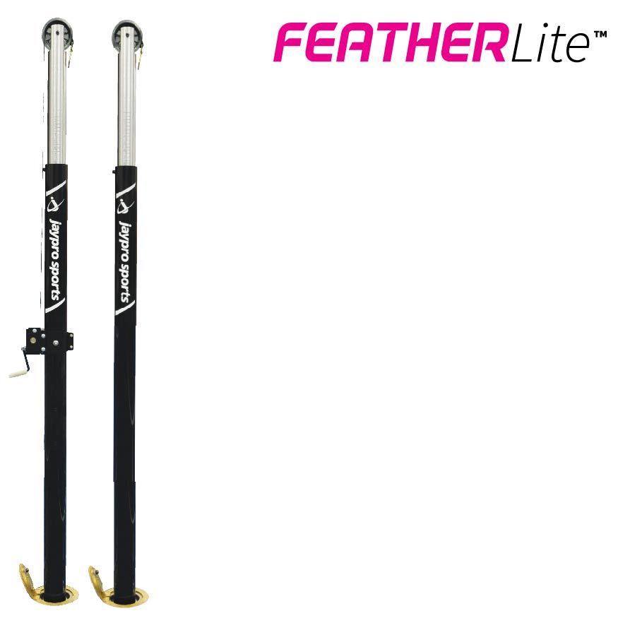 FeatherLite Volleyball Uprights (3 in. Floor Sleeve) - NFHS, NCAA, USVBA Compliant