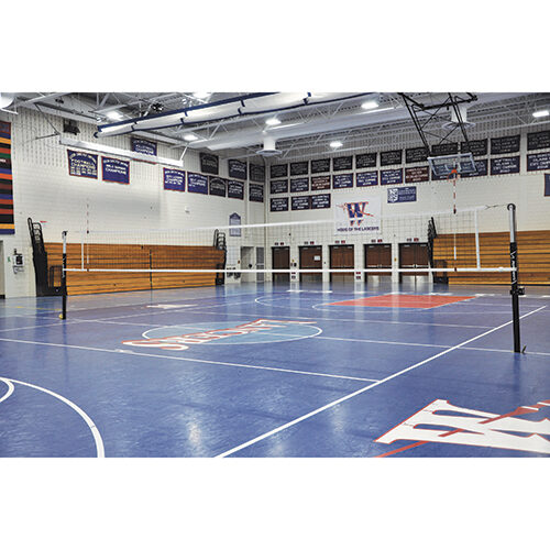 FeatherLite Volleyball Uprights (2 in. (51mm) Floor Sleeve - Canadian) - NFHS, NCAA, USVBA Compliant