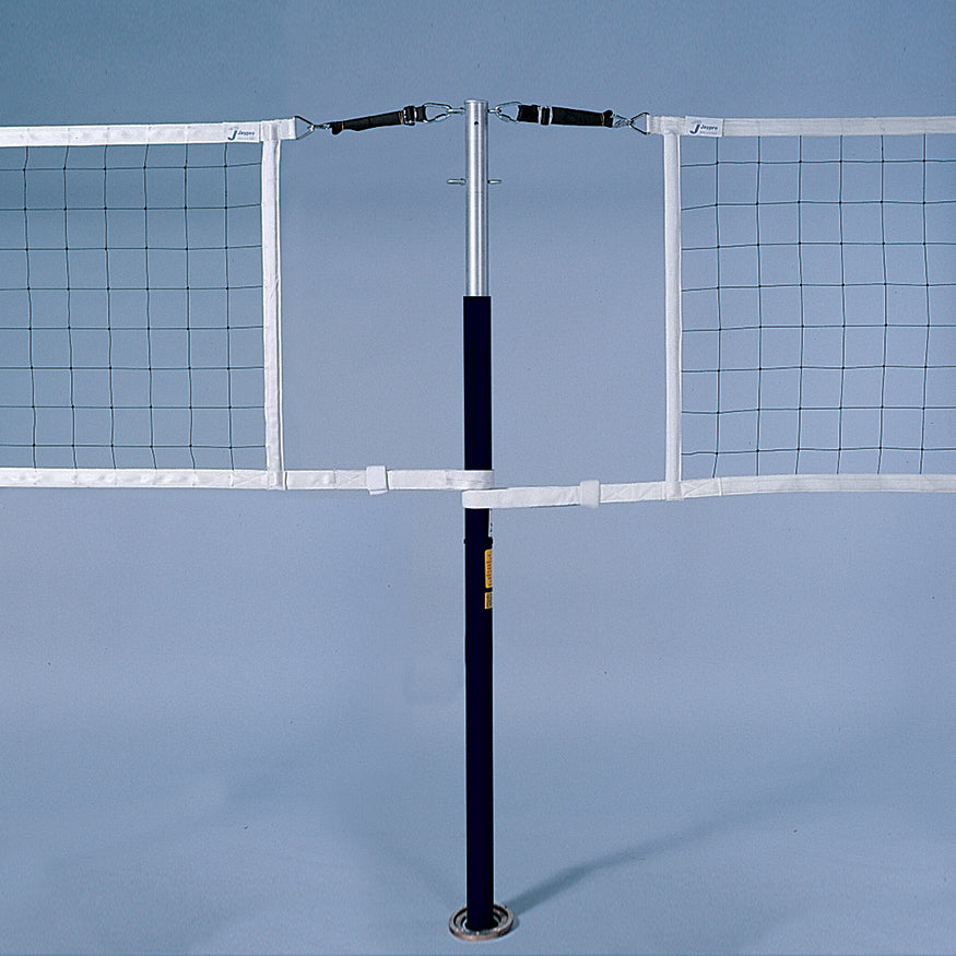 FeatherLite Volleyball Net Center Upright System with Custom Graphics (3-1/2 in. Floor Sleeve) - NFHS, NCAA, USVBA Compliant