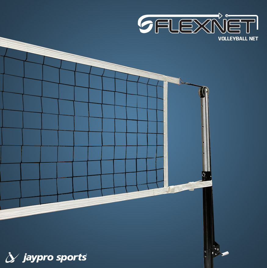 Hybrid Steel Volleyball Net System (3 in. Floor Sleeve) - NFHS, NCAA, USVBA Compliant