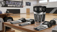 Thumbnail for Ravens booster club table selling black and silver custom arm sleeves
