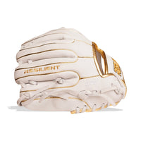 Thumbnail for White baseball glove with gold trim and 